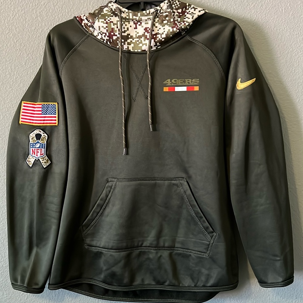 Nike Olive San Francisco 49ers Salute to Service pullover hoodie
